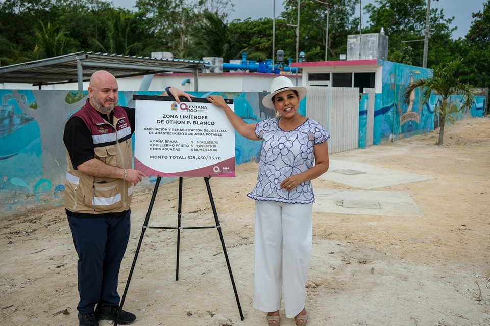 Habitantes de la zona limítrofe tendrán rehabilitado sistema de agua potable: Mara Lezama