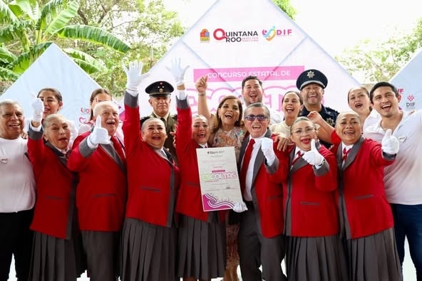 Cozumel se lleva el "Concurso Estatal de Escoltas de Personas Mayores 2025"
