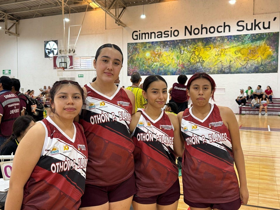 Cumplen quintanarroenses en la disciplina de básquetbol 3x3 de los Juegos Deportivos Estatales 2025