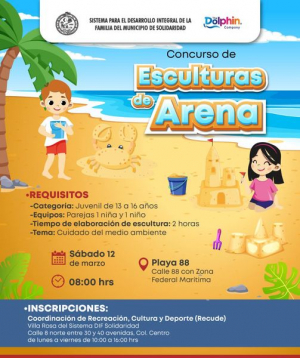 Concluyen inscripciones para concurso de esculturas de arena en Playa del Carmen