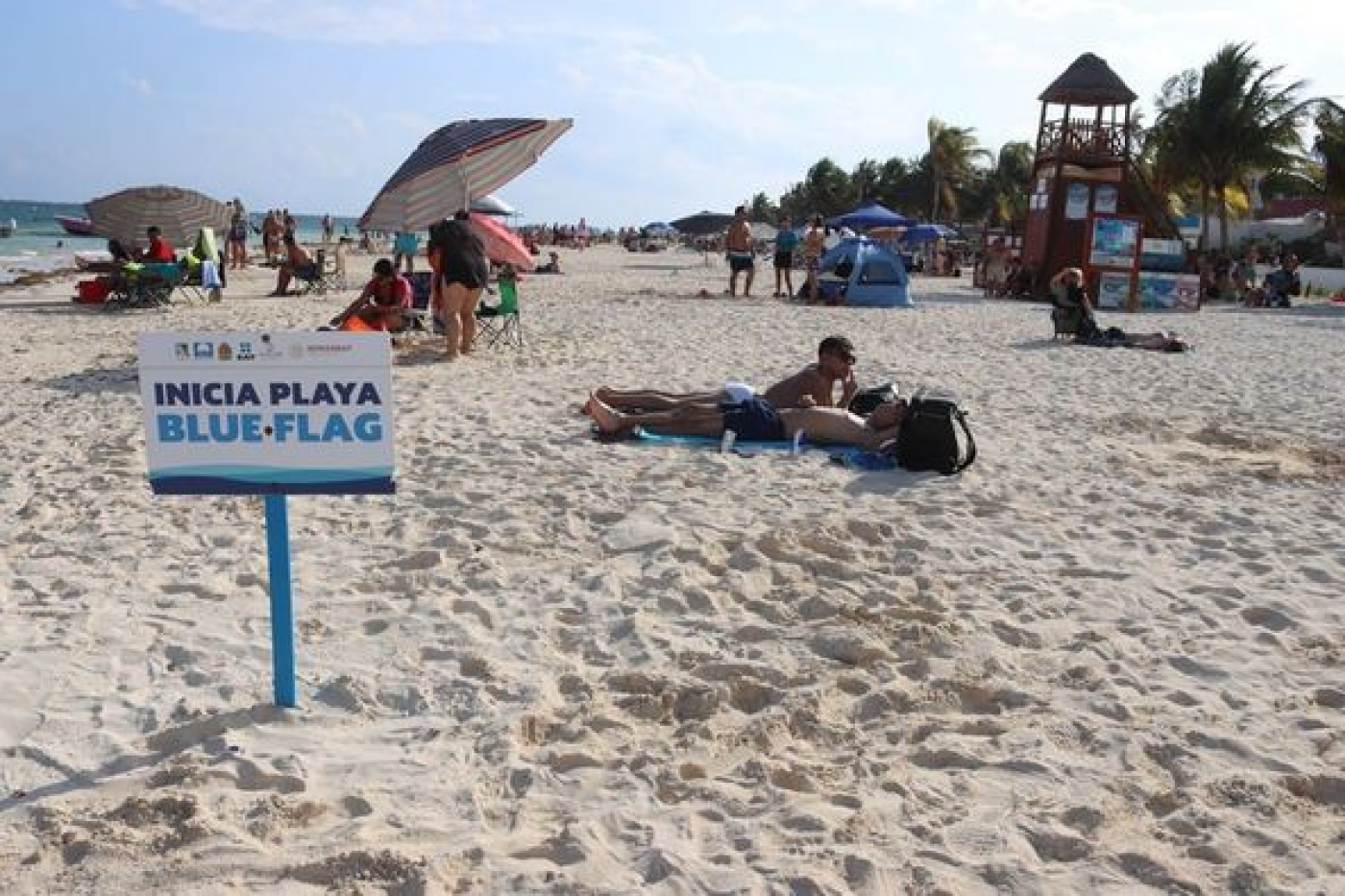 Verifican playas de Puerto Morelos certificadas con distintivo “Blue Flag”