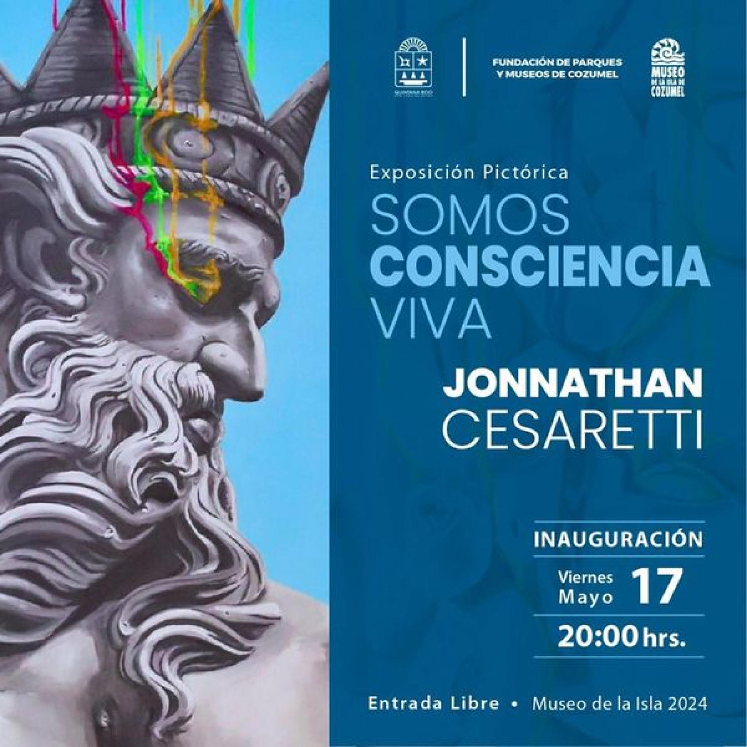 Presentarán la exposición “Somos Consciencia Viva”, del artista Jonnathan Cesaretti