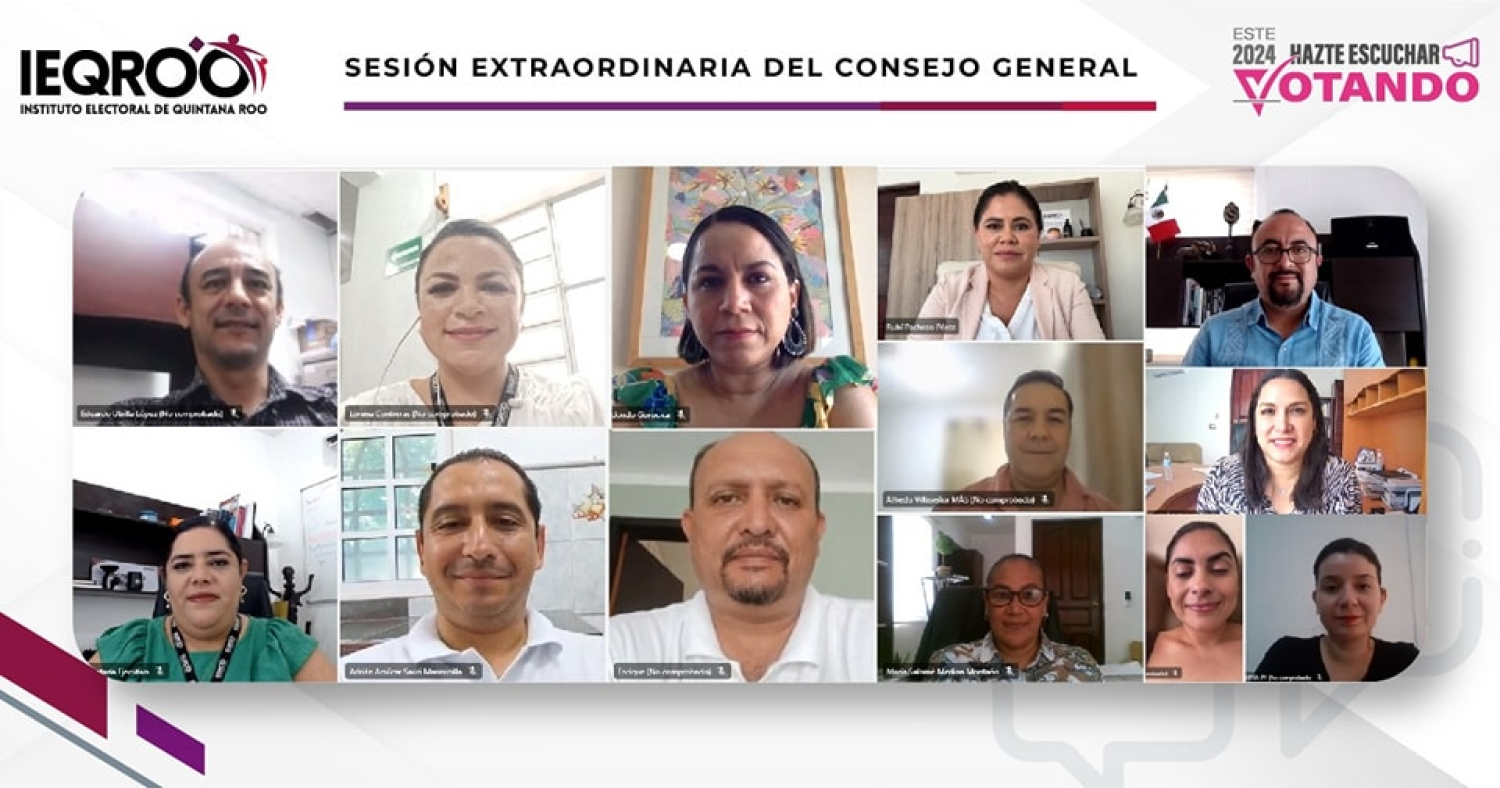 IEQROO aprobó cancelaciones de registros de candidaturas de “Fuerza y Corazón por Quintana Roo"